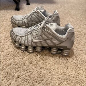 Nike Silver Athletic Shoes